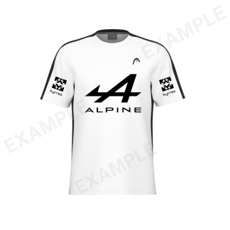 T-shirt Padel Personalizzabile Head Slice Vision 2024 - Bianco