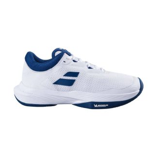 Scarpa Padel Babolat SFX4 Clay Man – Bianca Blu | Prestazioni Superiori e Comfort Assoluto: foto esterna/laterale della scarpa